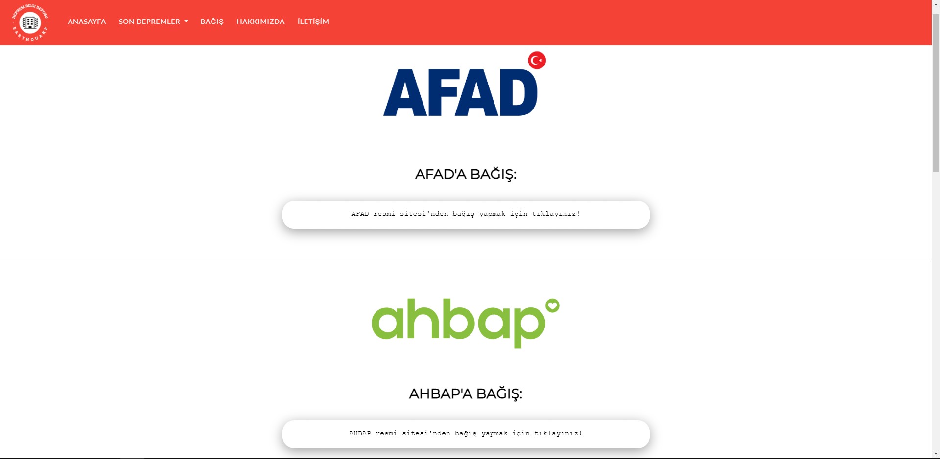 Deprem Bilgi Deposu - Earthquake Information Repository